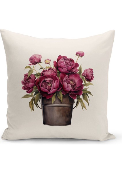 Flower/Vintage Serisi Çift Tarafı Dijital Baskılı 4'Lü Kırlent Kılıfı Seti (Cushion Cover Set) modelleri