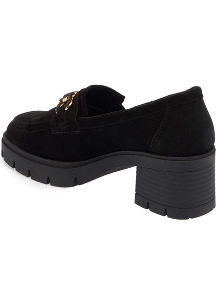 Siyah Hakiki Süet Deri Kadın Topuklu Ayakkabı - K24S1AY67637-A01 fiyatları