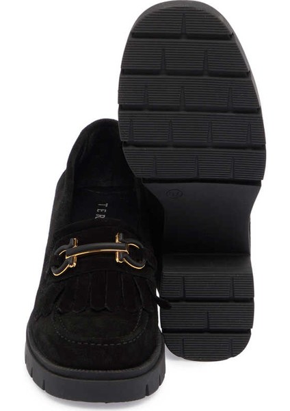 Siyah Hakiki Süet Deri Kadın Topuklu Ayakkabı - K24S1AY67637-A01 fırsatları