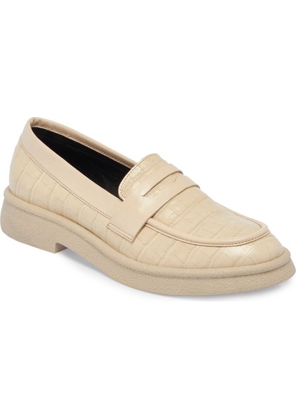 Bej Hakiki Deri Kadın Loafer - K24S1AY67625-J1C