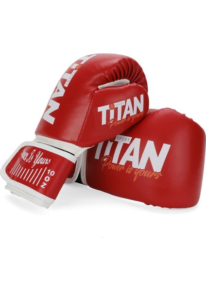 Titan Sport Kırmızı Boks Eldiveni + Vertex Boks Bandajı 2'li Kampanyalı Ürün