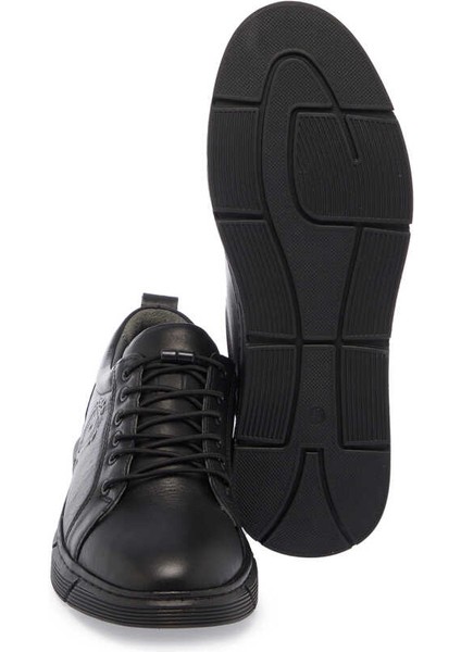 Siyah Hakiki Deri Erkek Sneaker - E24S1AY57007-A23 fırsatları