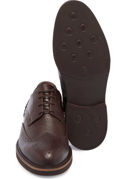 Kahve Hakiki Deri Erkek Klasik Ayakkabı - E24S1AY56954-A24 fırsatları