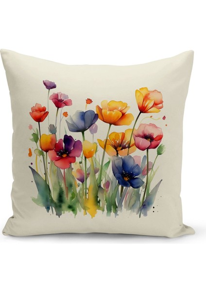 Flower/Vintage Serisi Çift Tarafı Dijital Baskılı 4'Lü Kırlent Kılıfı Seti (Cushion Cover Set) modelleri