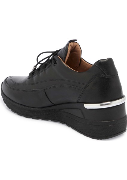 Siyah Hakiki Deri Kadın Sneaker - K24S1AY67512-A23 fiyatları