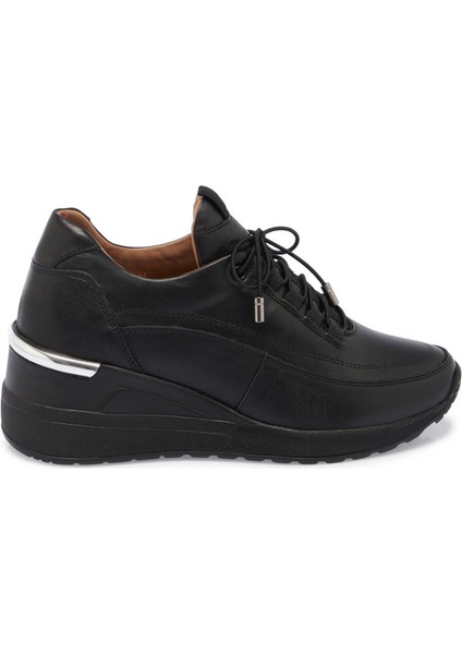 Siyah Hakiki Deri Kadın Sneaker - K24S1AY67512-A23 modelleri