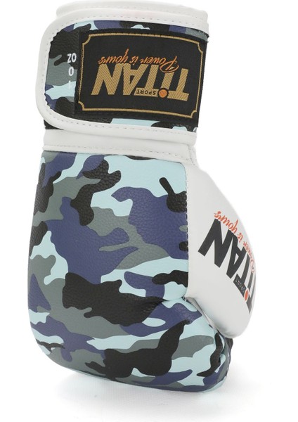 Açık Mavi Kamuflaj Boks Eldiveni