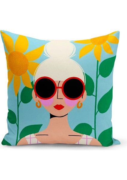 Retro Serisi Çift Tarafı Dijital Baskılı Kırlent Kılıfı (Retro Cushion Cover)
