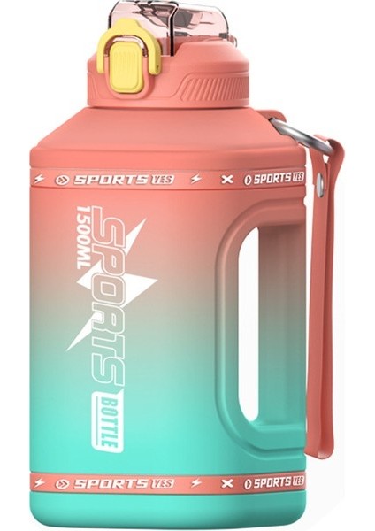 1500ML Büyük Kapasiteli Kare Nozul Taşınabilir Su Şişesi (Yurt Dışından)