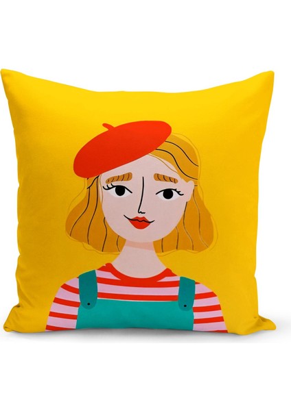 Retro Serisi Çift Tarafı Dijital Baskılı Kırlent Kılıfı (Retro Cushion Cover)