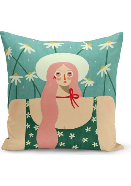 Retro Serisi Çift Tarafı Dijital Baskılı Kırlent Kılıfı (Retro Cushion Cover)