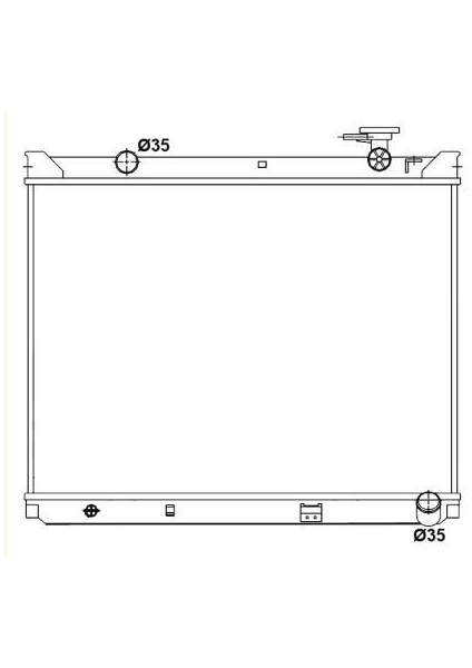 Radyatör Su Kia Sorento 2.5 Crdi 06-09 Otomatik Kapaklı Kalınlık 26MM 470X638MM