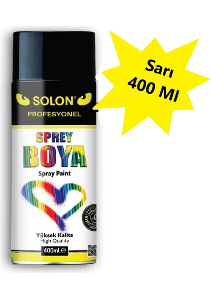 5 Adet Sprey Boya Sarı 400 ml