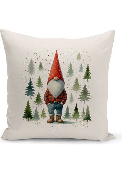 Yılbaşı Serisi Çift Tarafı Dijital Baskılı Kırlent Kılıfı (Christmas Noel Cushion Cover)