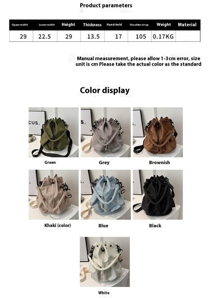 Omuz Çantası Çapraz Çanta Taşınabilir Yüksek Kaliteli Pu Bakımı Kolay Kumaş Sokak Modası Stili, Gri (Yurt Dışından) fiyatları