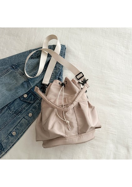 Omuz Çantası Çapraz Çanta Taşınabilir Yüksek Kaliteli Pu Bakımı Kolay Kumaş Sokak Modası Stili, Haki (Yurt Dışından)