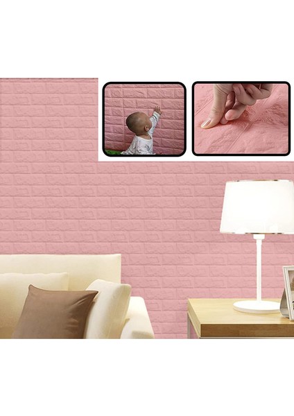 3D Duvar Panelleri Soyma Duvar Kağıdı Stickerı Kendinden Yapışkanlı Su Geçirmez Köpük ile Iç Duvar Dekoru, Banyo, Ev Dekorasyonu Için, 70CMX10M (Yurt Dışından)