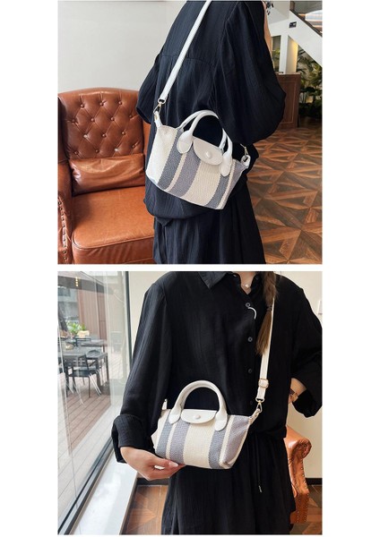 Omuz Çantası Çapraz Çanta Taşınabilir Yüksek Kaliteli Pu Kumaş Basit Stil, Haki (Yurt Dışından) modelleri