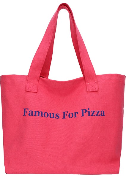 Omuz Çantası Çapraz Çanta Taşınabilir Yüksek Kaliteli Kanvas Aşınmaya Dayanıklı Kumaş Basit ve Çok Yönlü Stil Büyük Kapasite, Pembe (Yurt Dışından)