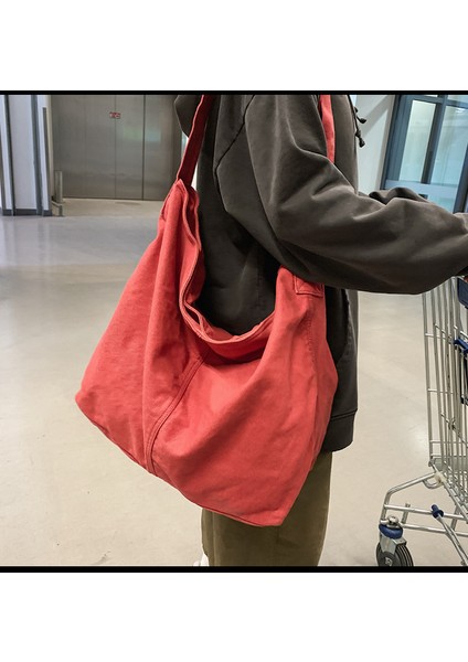 Omuz Çantası Çapraz Çanta Taşınabilir Yüksek Kaliteli Kanvas Aşınmaya Dayanıklı Kumaş Sokak Modası Stili, Siyah (Yurt Dışından) fiyatları