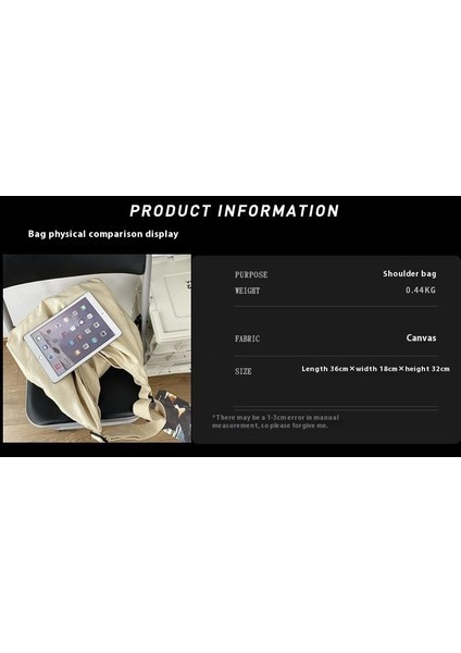 Omuz Çantası Çapraz Çanta Taşınabilir Yüksek Kaliteli Kanvas Aşınmaya Dayanıklı Kumaş Sokak Modası Stili, Siyah (Yurt Dışından) modelleri