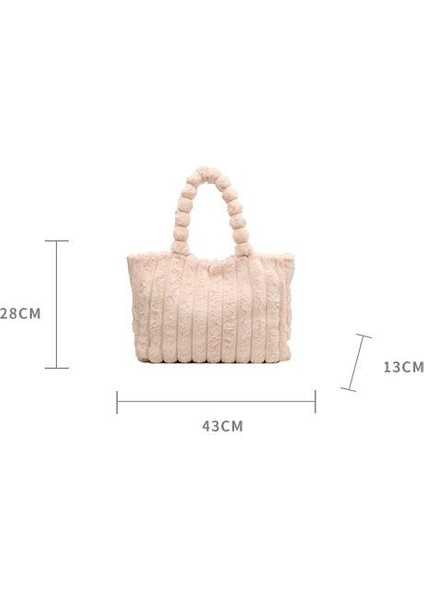 Omuz Çantası Çapraz Çanta Taşınabilir Yüksek Kaliteli Peluş Kumaş Şık ve Sade Stil, Siyah (Yurt Dışından) fiyatları