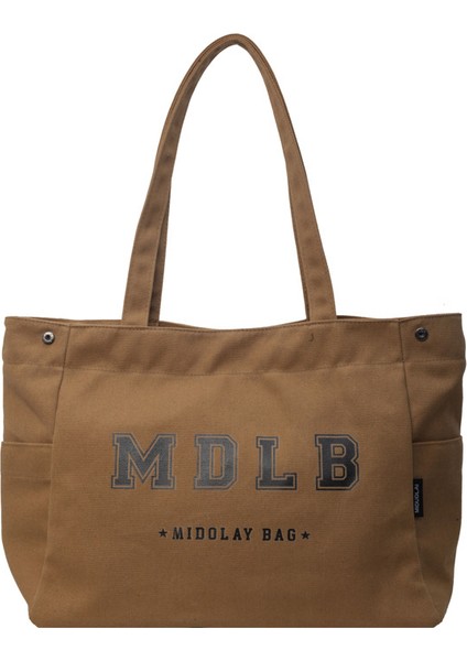 Omuz Çantası Çapraz Çanta Taşınabilir Yüksek Kaliteli Aşınmaya Dayanıklı Kanvas Kumaş Basit ve Çok Yönlü Kentsel Tarz Büyük Kapasite, Kahverengi (Yurt Dışından)