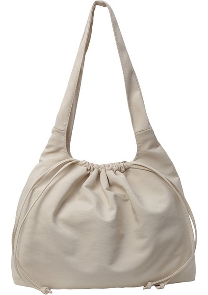 Omuz Çantası Çapraz Çanta Taşınabilir Yüksek Kaliteli Naylon Konforlu Malzeme Basit Stil ve Büyük Kapasite, Bej (Yurt Dışından)