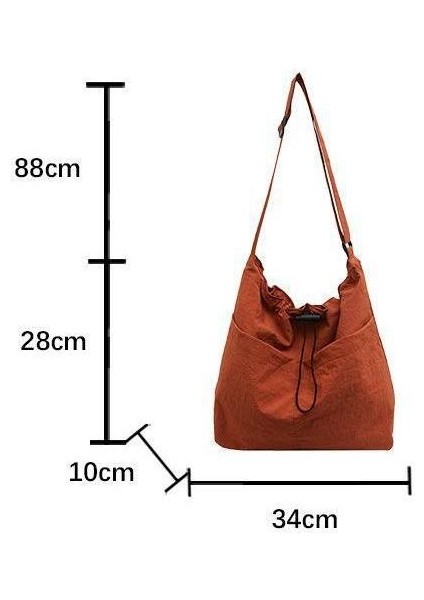 Omuz Çantası Çapraz Çanta Taşınabilir Yüksek Kaliteli Naylon Nefes Alabilen Kumaş Sokak Modası Stili, Siyah (Yurt Dışından) fiyatları