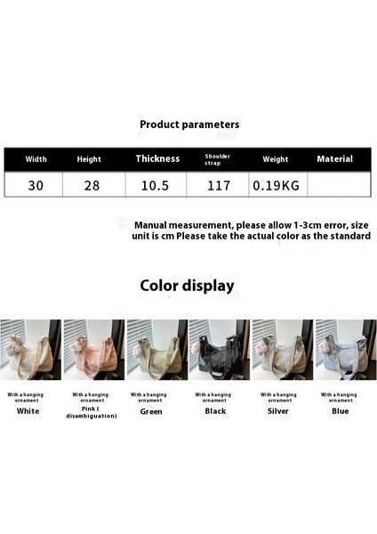 Omuz Çantası Çapraz Çanta Taşınabilir Yüksek Kaliteli Pu Bakımı Kolay Kumaş Şık ve Geniş Kapasiteli Stil, Beyaz (Yurt Dışından) fiyatları