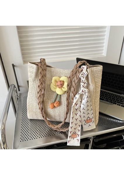 Omuz Çantası Çapraz Çanta Taşınabilir Yüksek Kaliteli Dokuma Kumaş Sokak Modası Stili, Haki (Yurt Dışından)