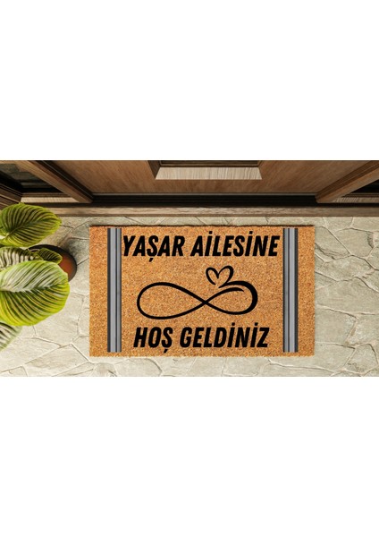 Kapı Önü Paspası Kişiye Özel Yazı Yazılır Koko Model Şerit Sonsuzluk PK-1597