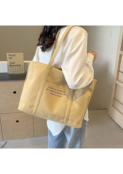 Omuz Çantası Çapraz Çanta Taşınabilir Yüksek Kaliteli Kanvas Kumaş Popüler Günlük Stil, Haki (Yurt Dışından)