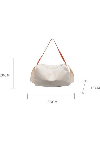 Omuz Çantası Çapraz Çanta Taşınabilir Yüksek Kaliteli Naylon Malzeme Çok Yönlü Sokak Stili , Bej (Yurt Dışından) modelleri