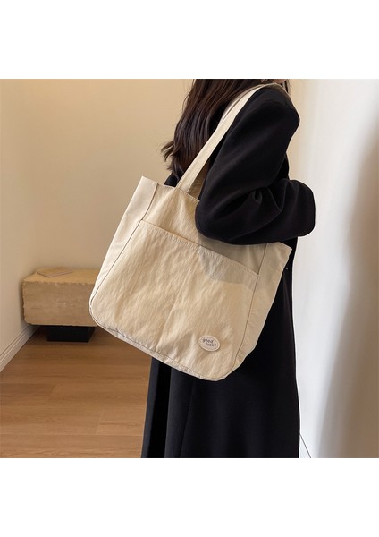 Omuz Çantası Çapraz Çanta Taşınabilir Yüksek Kaliteli Tuval Malzemesi Kentsel Gündelik Tarz, Beyaz (Yurt Dışından)