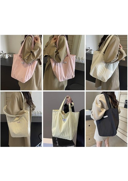 Omuz Çantası Çapraz Çanta Taşınabilir Yüksek Kaliteli Naylon Kumaş Düz Renk Basit Sokak Stili Büyük Kapasite, Beyaz (Yurt Dışından) fiyatları