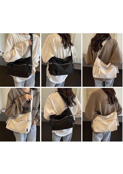 Omuz Çantası Çapraz Çanta Taşınabilir Yüksek Kaliteli Naylon Kumaş Gündelik Sokak Stili, Yeşil (Yurt Dışından) fiyatları