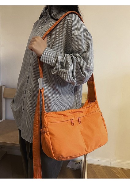 Omuz Çantası Çapraz Çanta Taşınabilir Yüksek Kaliteli Naylon Su Geçırmez Malzeme Kentsel Basit Stil, Mavi (Yurt Dışından) fiyatları