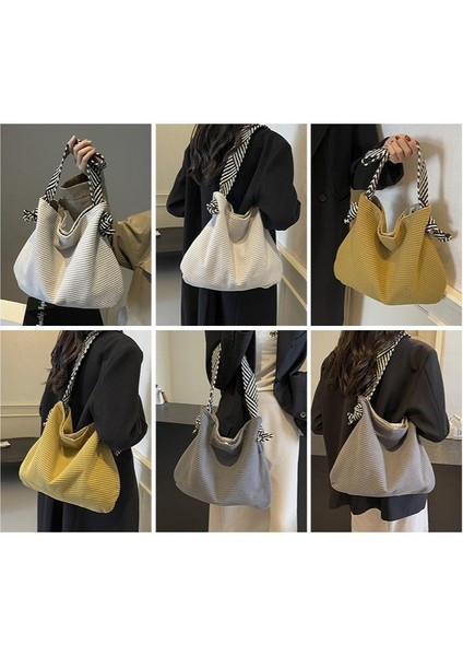 Omuz Çantası Çapraz Çanta Taşınabilir Yüksek Kaliteli Naylon Kumaş Basit Sokak Stili Büyük Kapasite, Gri (Yurt Dışından) fiyatları