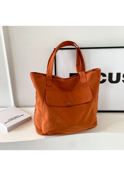 Omuz Çantası Çapraz Çanta Taşınabilir Yüksek Kaliteli Hafif Oxford Kumaş Malzemesi Sade Kentsel Tarz, Turuncu (Yurt Dışından)