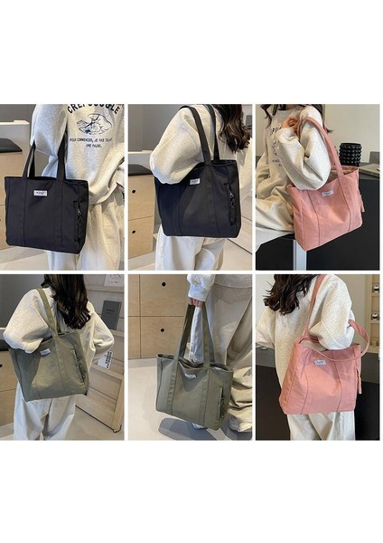 Omuz Çantası Çapraz Çanta Taşınabilir Yüksek Kaliteli Kanvas Kumaş Basit ve Popüler Günlük Tarz, Siyah (Yurt Dışından) fiyatları