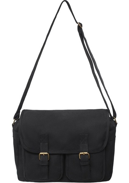 Omuz Çantası Çapraz Çanta Taşınabilir Yüksek Kaliteli Tuval Malzemesi Yeni Stil , Siyah (Yurt Dışından)