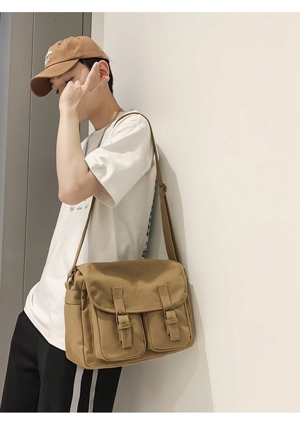 Omuz Çantası Çapraz Çanta Taşınabilir Yüksek Kaliteli Tuval Malzemesi Yeni Stil , Siyah (Yurt Dışından) fiyatları