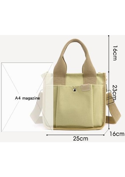 Omuz Çantası Çapraz Çanta Taşınabilir Yüksek Kaliteli Kanvas Malzeme Çok Yönlü Sokak Stili , Yeşil (Yurt Dışından) modelleri