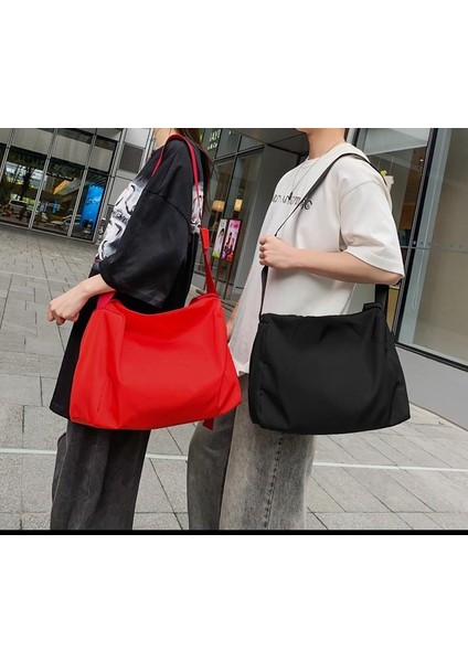 Omuz Çantası Çapraz Çanta Taşınabilir Yüksek Kaliteli ve Konforlu Naylon Malzeme Basit Düz Renk Stili, Turuncu (Yurt Dışından) fiyatları