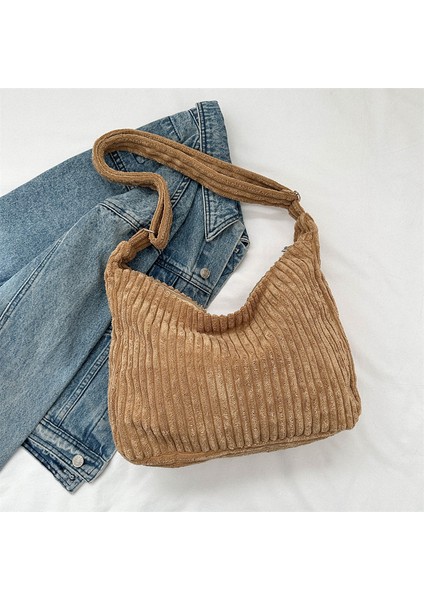 Omuz Çantası Çapraz Çanta Taşınabilir Yüksek Kaliteli Özel Nefes Alabilen Malzeme Kentsel Tarz, Haki (Yurt Dışından)