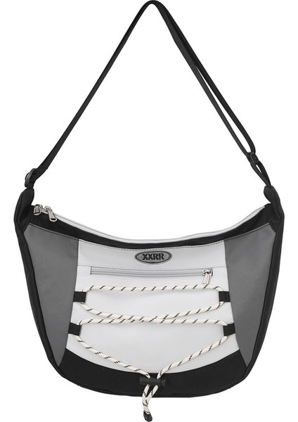 Omuz Çantası Çapraz Çanta Taşınabilir Yüksek Kaliteli Su Geçırmez Naylon Malzeme Basit Kontrast Renk Stili, Siyah (Yurt Dışından)