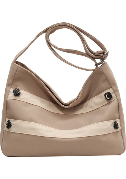 Omuz Çantası Çapraz Çanta Taşınabilir Yüksek Kaliteli Tuval Malzemesi Kentsel Moda Stili, Haki (Yurt Dışından)