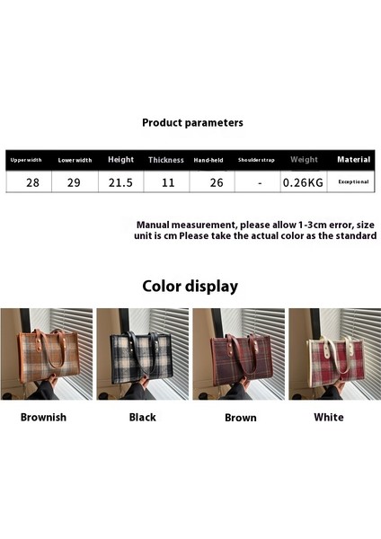 Omuz Çantası Çapraz Çanta Taşınabilir Yüksek Kaliteli Özel Nefes Alabilen Malzeme Ekose Tarzı, Siyah (Yurt Dışından) modelleri