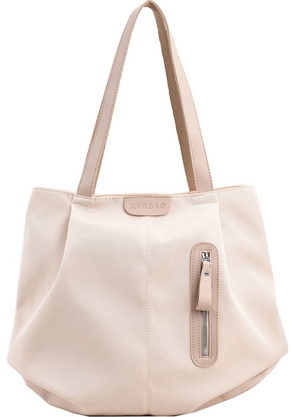 Omuz Çantası Çapraz Çanta Taşınabilir Yüksek Kaliteli Naylon Aşınmaya Dayanıklı Malzeme Kentsel Moda Stili, Beyaz (Yurt Dışından)